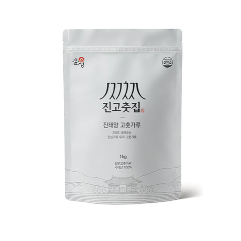 진방앗간ㅣ한국산 고춧집 진 태양초 굵은 고춧가루 (김치용) • Jin Taeyang Pepper Powder 1kg (Flake)