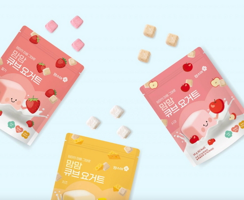 MOMSMIl Cube Strawberry Yogurt • 맘맘 큐브 딸기 요거트 16g