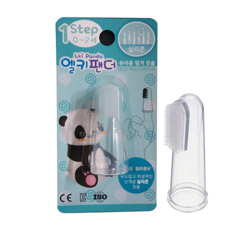 Lki Panda l Baby Silicon Finger Toothbrush • 엘키팬더 핑거칫솔 / 손가락 유아칫솔 2pc