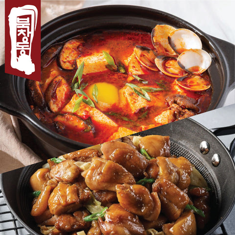 북창동 순두부ㅣSoon Tofu  Soup 2's + Chicken Galbi • 순두부 2팩 + 갈비 양념 치킨