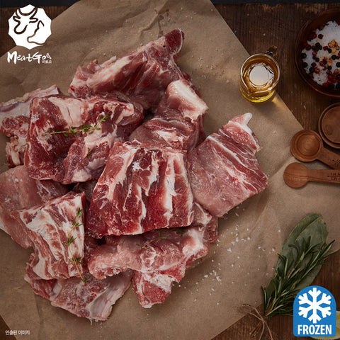 MEATGO l Premium Frozen Pork Neck Bones for Stew • 프리미엄 감자탕용 뼈 (Frozen) 5LB